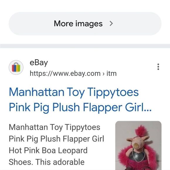 Manhattan toy tippytoes pink pig flapper girl plush - Picture 7 of 8